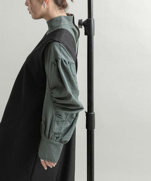 KBF / ケービーエフ シャツ・ブラウス | ボリュースリーブハイネックブラウス | 詳細1