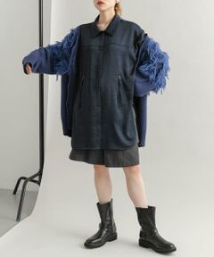 KBF / ケービーエフ シャツ・ブラウス | サテンロングシャツ