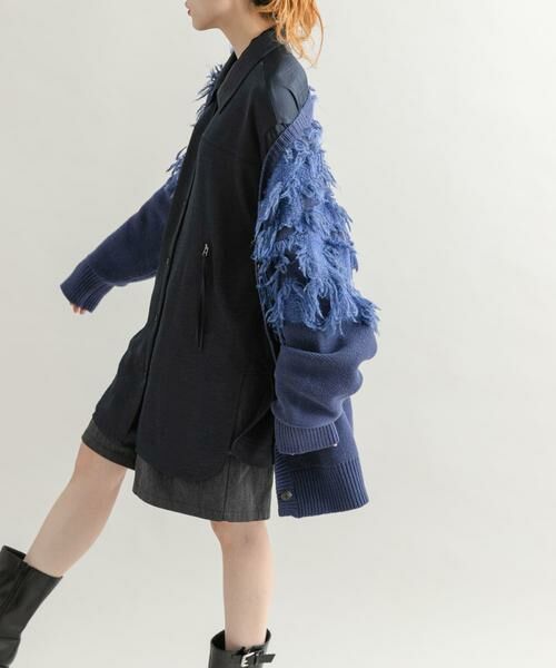 KBF / ケービーエフ シャツ・ブラウス | サテンロングシャツ | 詳細10