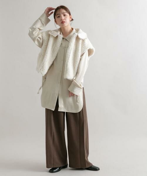 KBF / ケービーエフ シャツ・ブラウス | サテンロングシャツ | 詳細28