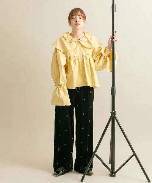 KBF / ケービーエフ シャツ・ブラウス | ダブルフリルカラーブラウス | 詳細4