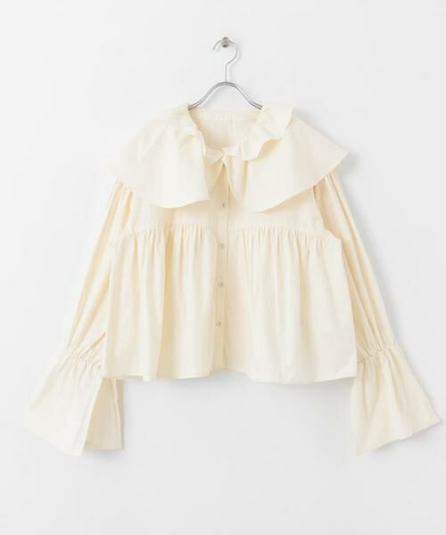 KBF / ケービーエフ シャツ・ブラウス | ダブルフリルカラーブラウス | 詳細18