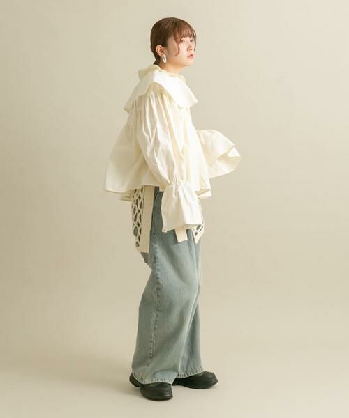 KBF / ケービーエフ シャツ・ブラウス | ダブルフリルカラーブラウス | 詳細16