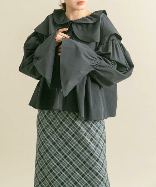 KBF / ケービーエフ シャツ・ブラウス | ダブルフリルカラーブラウス | 詳細20