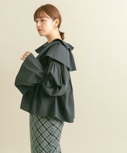 KBF / ケービーエフ シャツ・ブラウス | ダブルフリルカラーブラウス | 詳細21