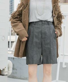 KBF / ケービーエフ ショート・ハーフ・半端丈パンツ | ピンタックショートパンツ