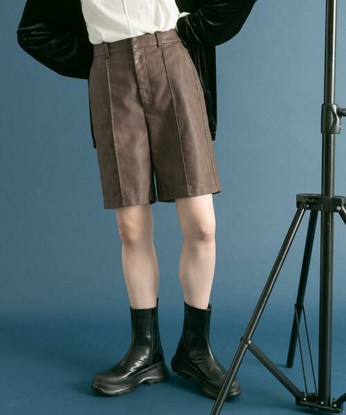KBF/ケービーエフ ピンタックショートパンツ ブラウン one
