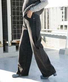 KBF / ケービーエフ デニムパンツ | 『低身長向けも展開』ダメージウォッシングデニム