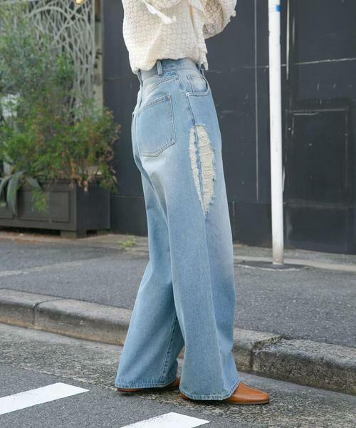 KBF / ケービーエフ デニムパンツ | 『低身長向けも展開』ダメージウォッシングデニム | 詳細1