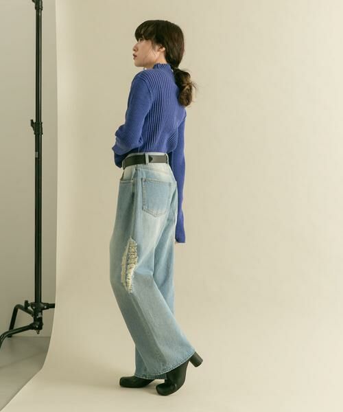 KBF / ケービーエフ デニムパンツ | 『低身長向けも展開』ダメージウォッシングデニム | 詳細11