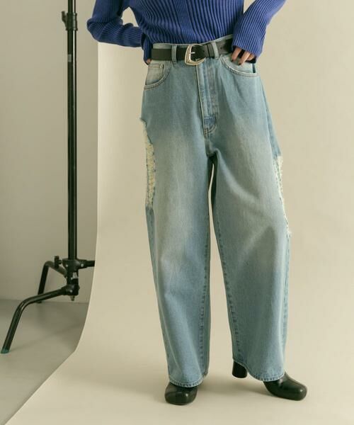 KBF / ケービーエフ デニムパンツ | 『低身長向けも展開』ダメージウォッシングデニム | 詳細4
