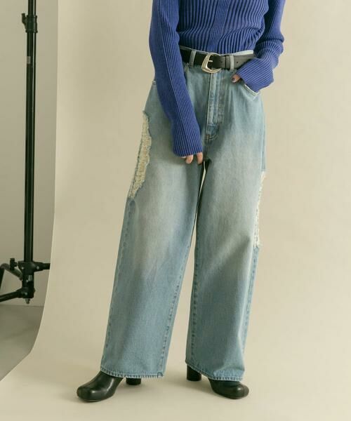 KBF / ケービーエフ デニムパンツ | 『低身長向けも展開』ダメージウォッシングデニム | 詳細5