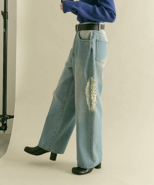 KBF / ケービーエフ デニムパンツ | 『低身長向けも展開』ダメージウォッシングデニム | 詳細7
