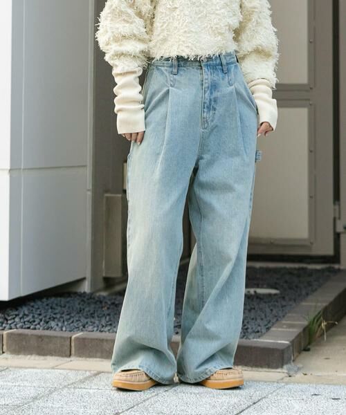KBF / ケービーエフ デニムパンツ | 『低身長向けも展開』ペインターWIDEデニム | 詳細1