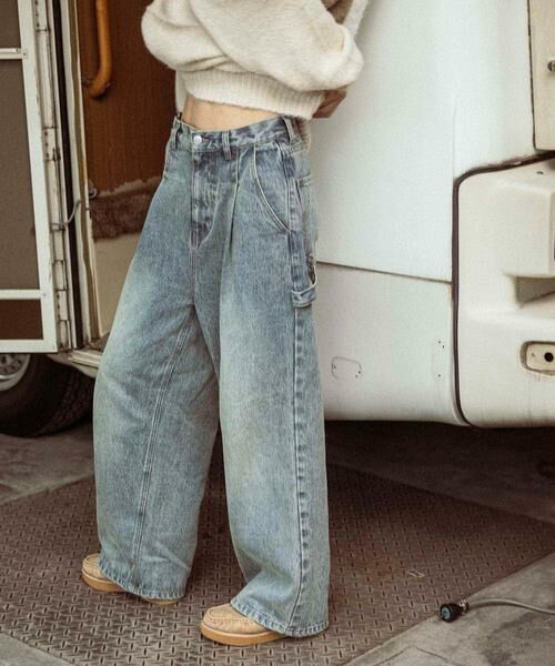 KBF / ケービーエフ デニムパンツ | 『低身長向けも展開』ペインターWIDEデニム | 詳細10