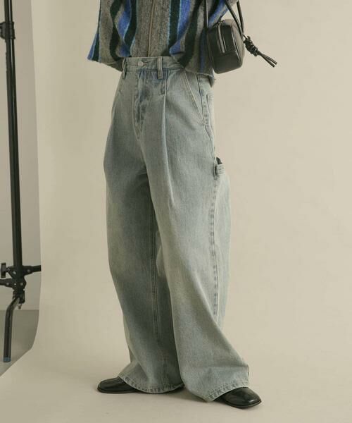 KBF / ケービーエフ デニムパンツ | 『低身長向けも展開』ペインターWIDEデニム | 詳細14