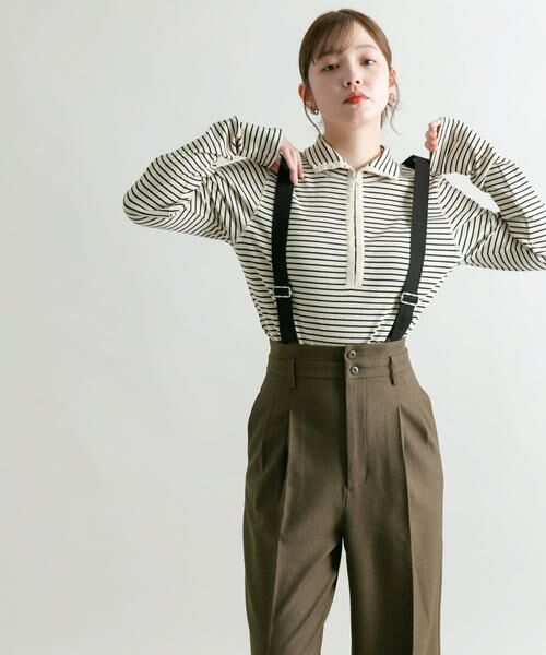 KBF / ケービーエフ その他パンツ | ハイウエストサスペンダーパンツ | 詳細1