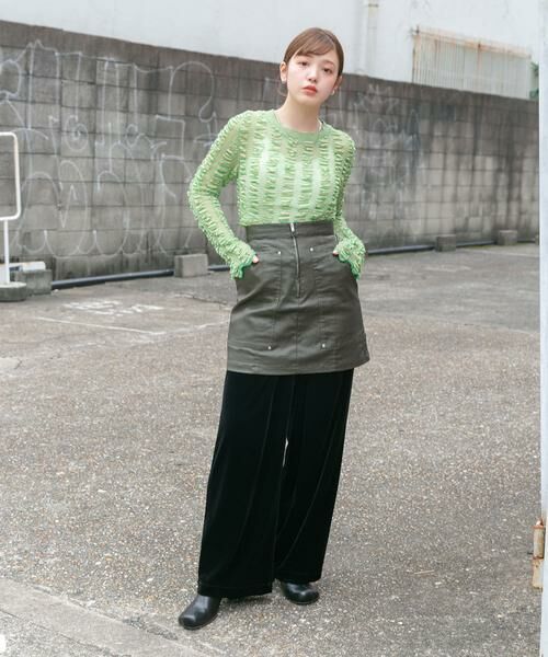 KBF / ケービーエフ スカート | コーティングミニスカート | 詳細3