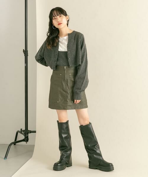 KBF / ケービーエフ スカート | コーティングミニスカート | 詳細7
