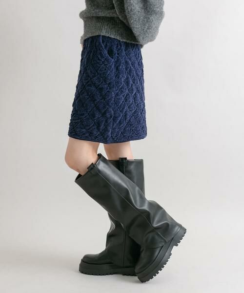 KBF / ケービーエフ スカート | キルティングニットスカート | 詳細4
