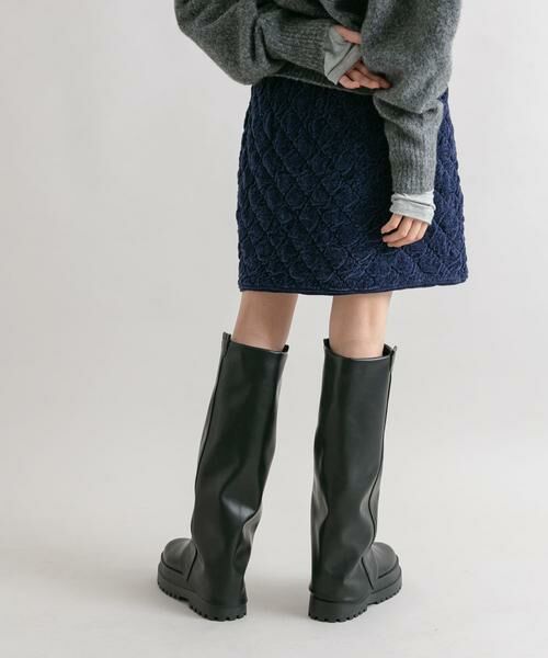 KBF / ケービーエフ スカート | キルティングニットスカート | 詳細5