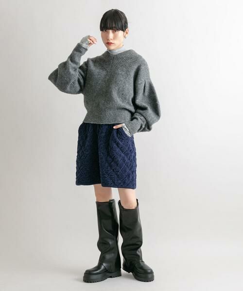 KBF / ケービーエフ スカート | キルティングニットスカート | 詳細6