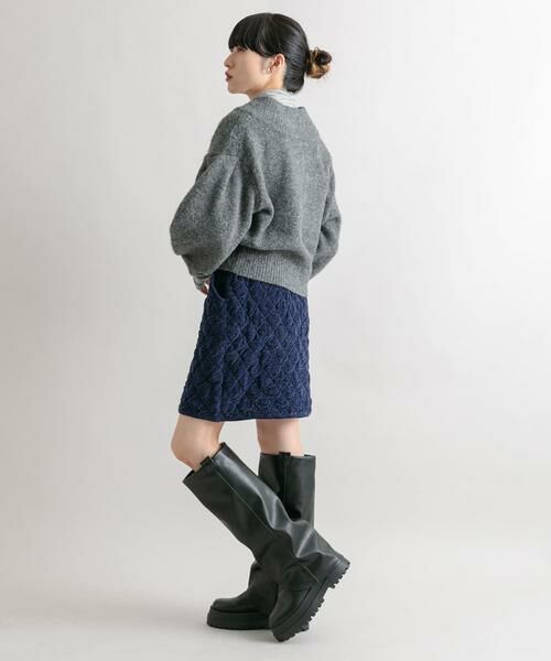 KBF / ケービーエフ スカート | キルティングニットスカート | 詳細7