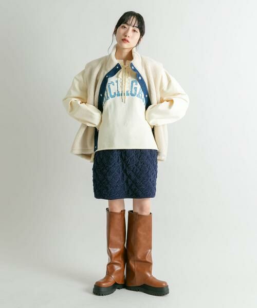 KBF / ケービーエフ スカート | キルティングニットスカート | 詳細9