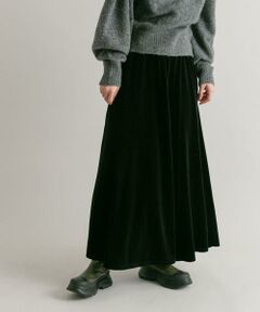 KBF / ケービーエフ スカート | セミフレアベロアスカート