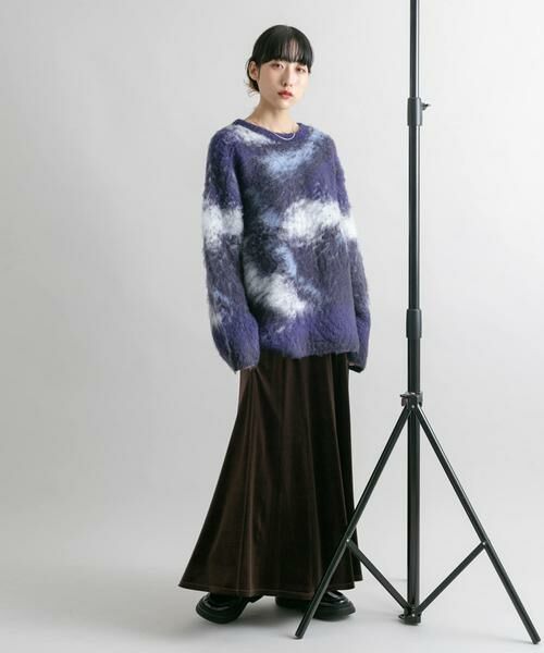 KBF / ケービーエフ スカート | セミフレアベロアスカート | 詳細10