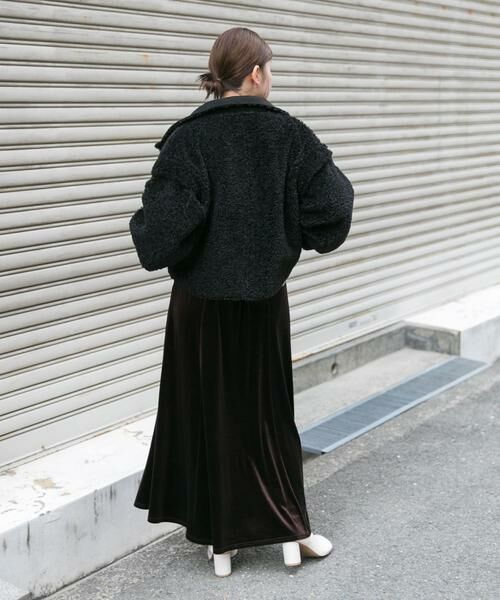 KBF / ケービーエフ スカート | セミフレアベロアスカート | 詳細4