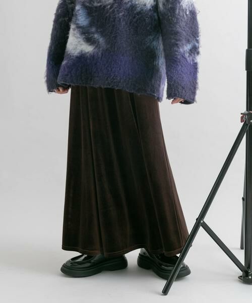 KBF / ケービーエフ スカート | セミフレアベロアスカート | 詳細6