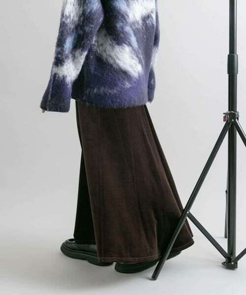 KBF / ケービーエフ スカート | セミフレアベロアスカート | 詳細7