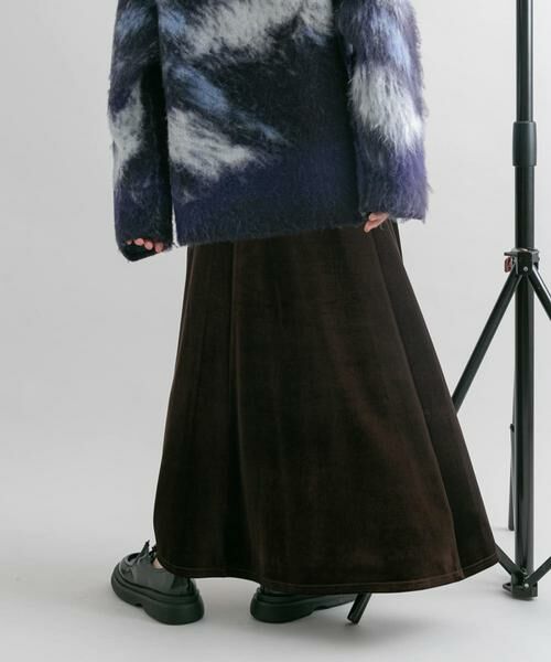 KBF / ケービーエフ スカート | セミフレアベロアスカート | 詳細8