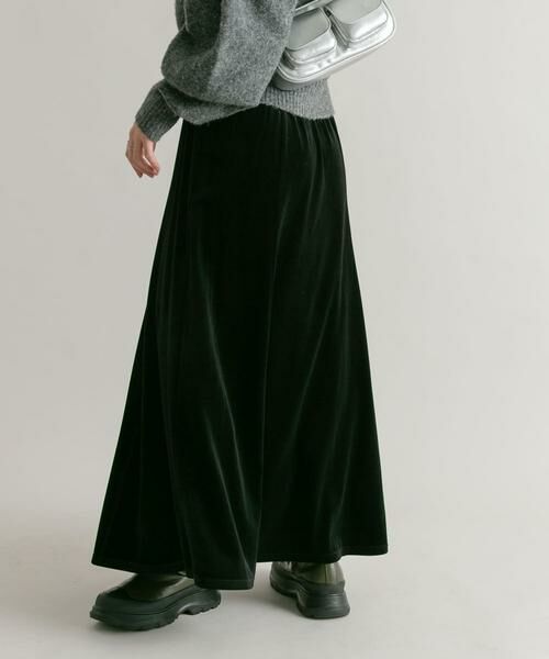 KBF / ケービーエフ スカート | セミフレアベロアスカート | 詳細19