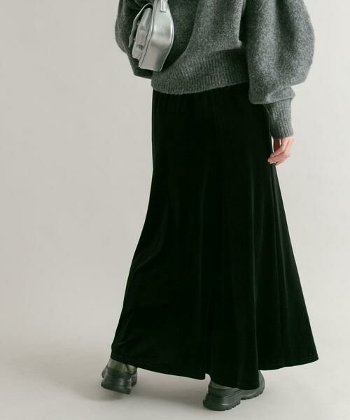 KBF / ケービーエフ スカート | セミフレアベロアスカート | 詳細20