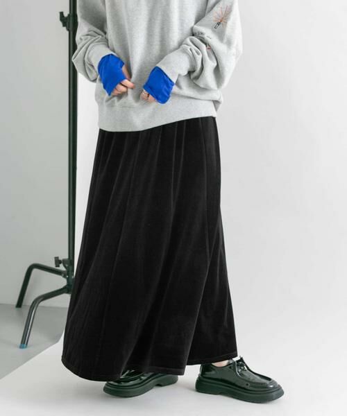KBF / ケービーエフ スカート | セミフレアベロアスカート | 詳細22