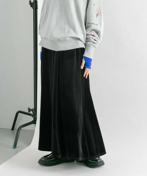 KBF / ケービーエフ スカート | セミフレアベロアスカート | 詳細23