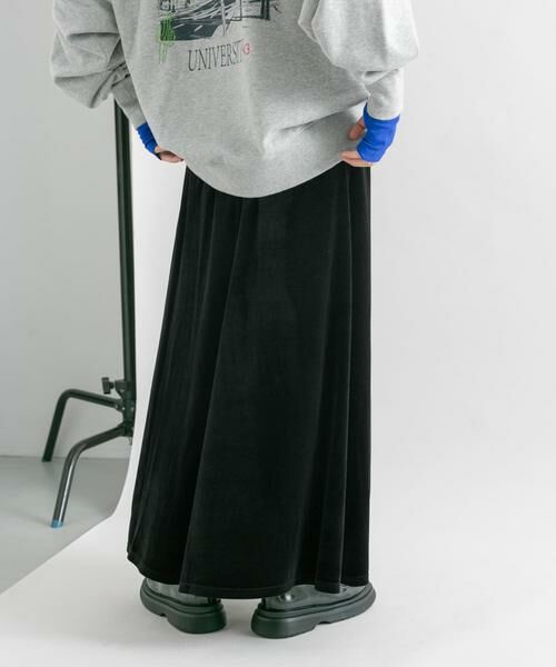 KBF / ケービーエフ スカート | セミフレアベロアスカート | 詳細24