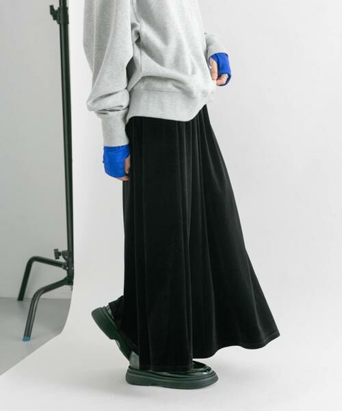 KBF / ケービーエフ スカート | セミフレアベロアスカート | 詳細25