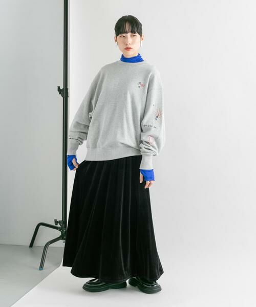 KBF / ケービーエフ スカート | セミフレアベロアスカート | 詳細26