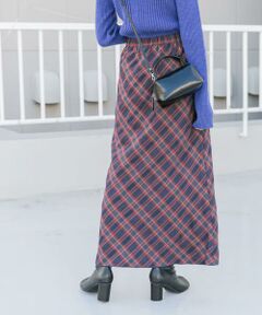 KBF / ケービーエフ スカート | チェックナロースカート(裏付)