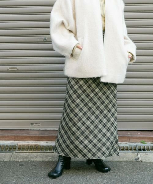 KBF / ケービーエフ スカート | チェックナロースカート(裏付) | 詳細1