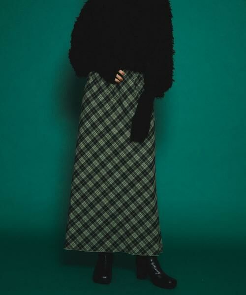 KBF / ケービーエフ スカート | チェックナロースカート(裏付) | 詳細8