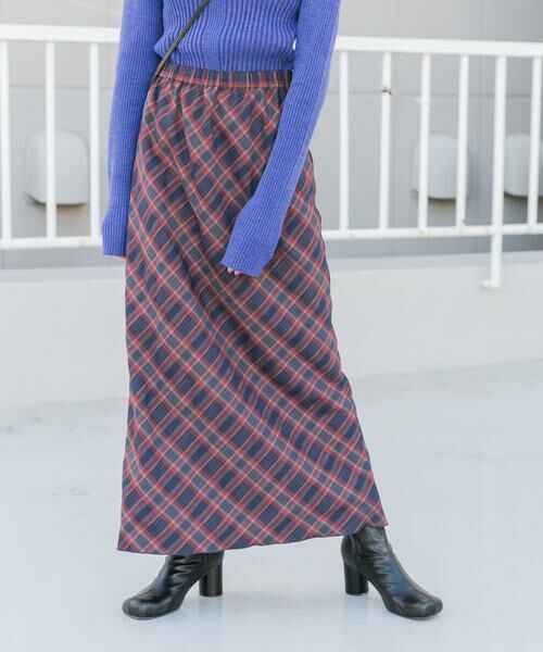 KBF / ケービーエフ スカート | チェックナロースカート(裏付) | 詳細17