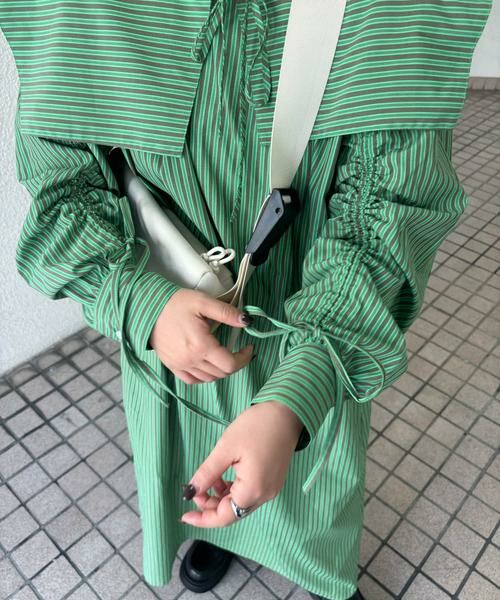 KBF / ケービーエフ ワンピース | スクエアカラーSETストライプワンピース | 詳細1