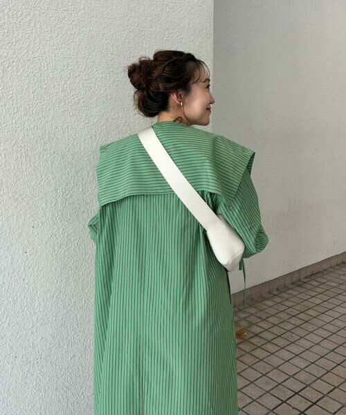 KBF / ケービーエフ ワンピース | スクエアカラーSETストライプワンピース | 詳細2