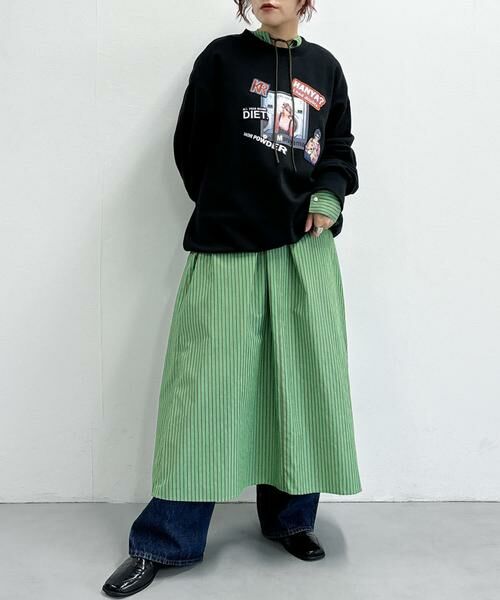 KBF / ケービーエフ ワンピース | スクエアカラーSETストライプワンピース | 詳細3