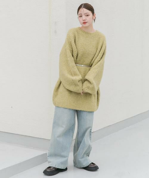 KBF / ケービーエフ ワンピース | ボリュームニットミニワンピース | 詳細3