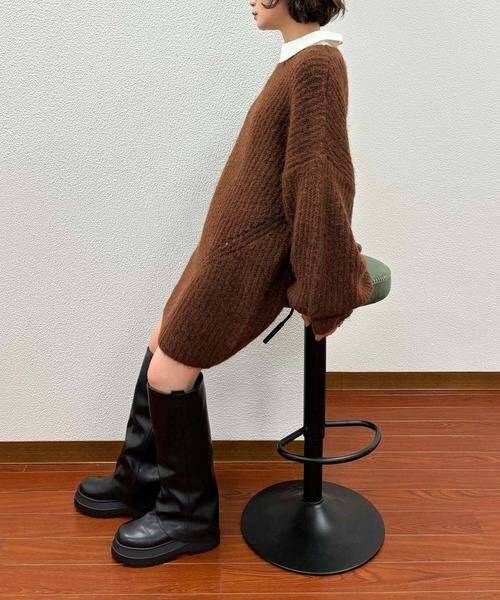 KBF / ケービーエフ ワンピース | ボリュームニットミニワンピース | 詳細30